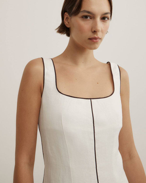 Massimo Dutti Beyaz Kadın Elbise XS