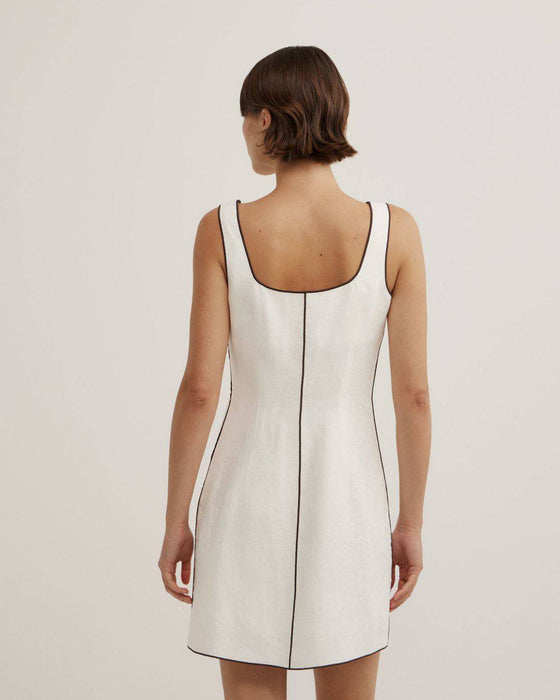 Massimo Dutti Beyaz Kadın Elbise XS