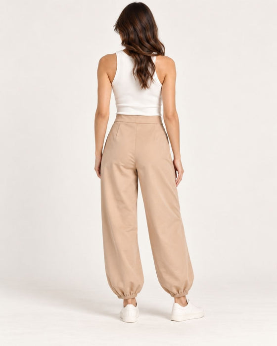 Shein Bej Kadın Pantolon S