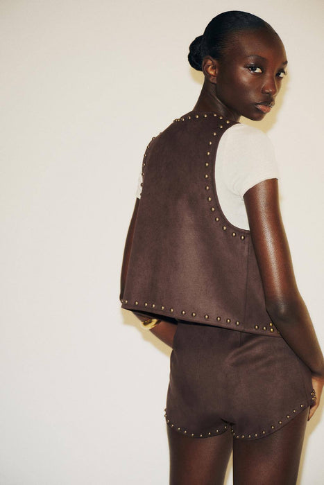 Zara Kahverengi Kadın Şort S