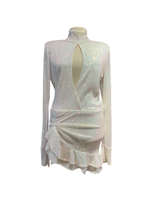 Beyaz Payetli Kadın Elbise S