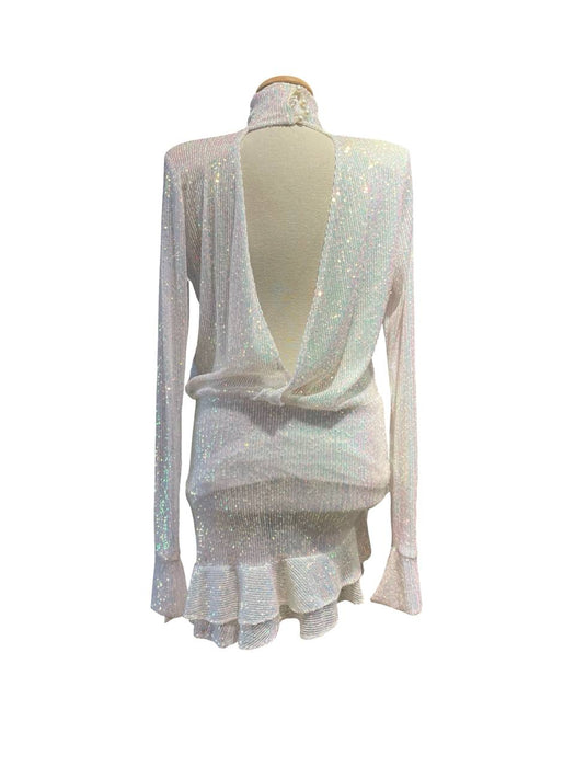 Beyaz Payetli Kadın Elbise S