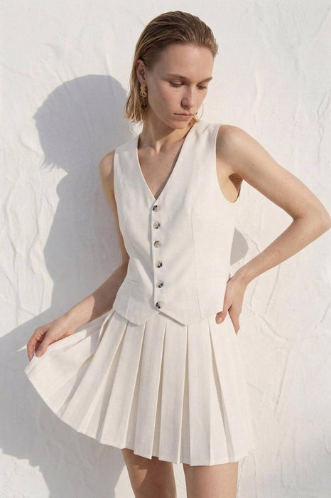Zara Ekru Kadın Mini Elbise XS