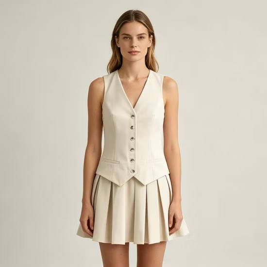 Zara Ekru Kadın Mini Elbise XS