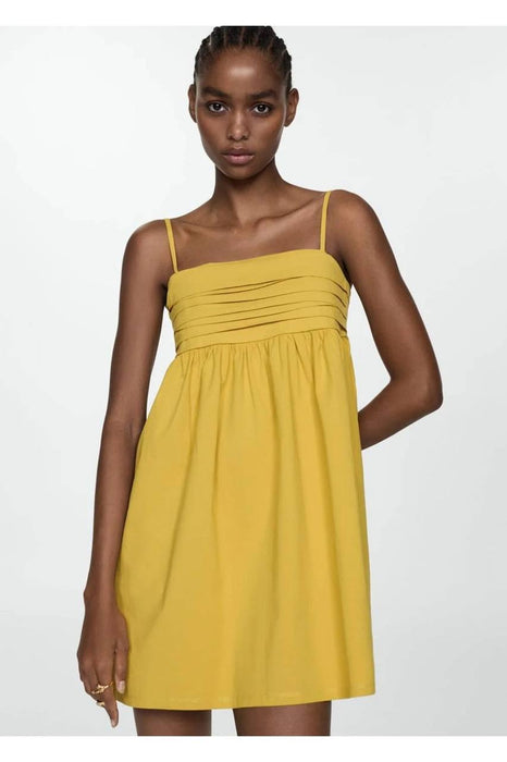 Mango Yağ Yeşili Kadın Mini Elbise XS