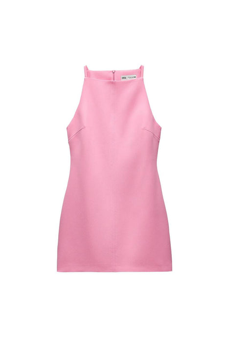 Zara Pembe Kadın Mini Elbise XS