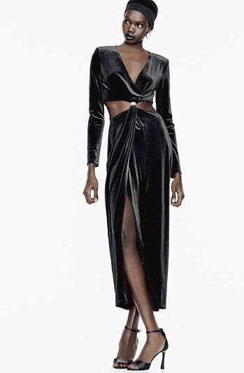 Zara Siyah Kadın Elbise M