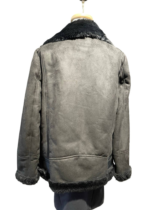 Pull&Bear Siyah Kadın Kürk Yaka Ceket M