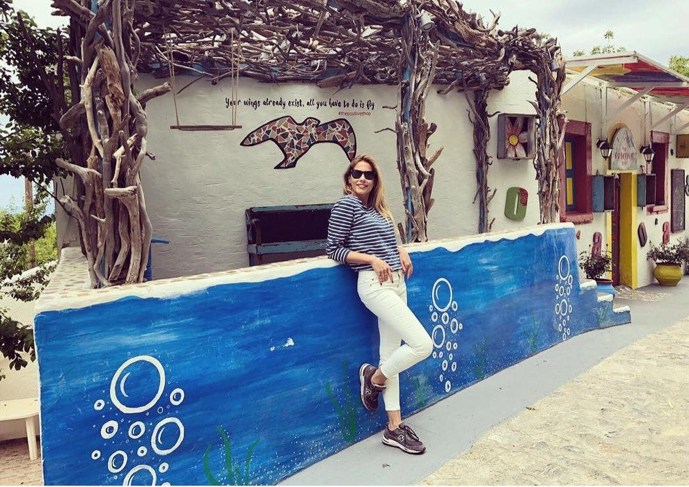 Çizgili Kadın Triko Kazak M