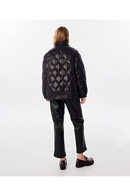 Twist Siyah Kadın Capitone Denim Ceket S