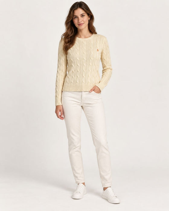 Ralph Lauren Ekru Kadın Kazak L
