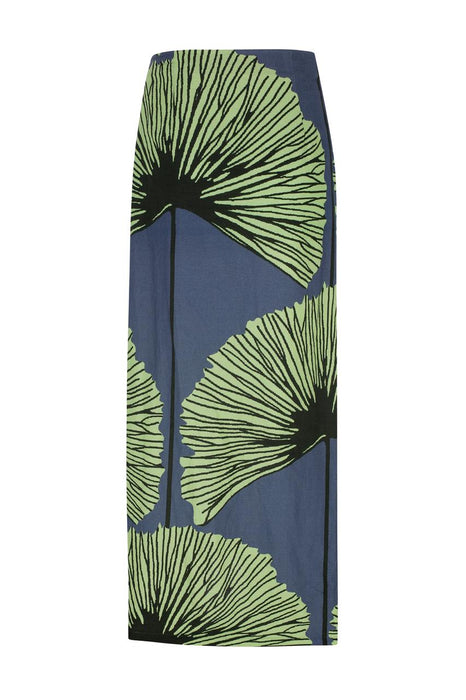 PIA Brand Mavi Yeşil Bağlamalı Dü Wrap Etek S