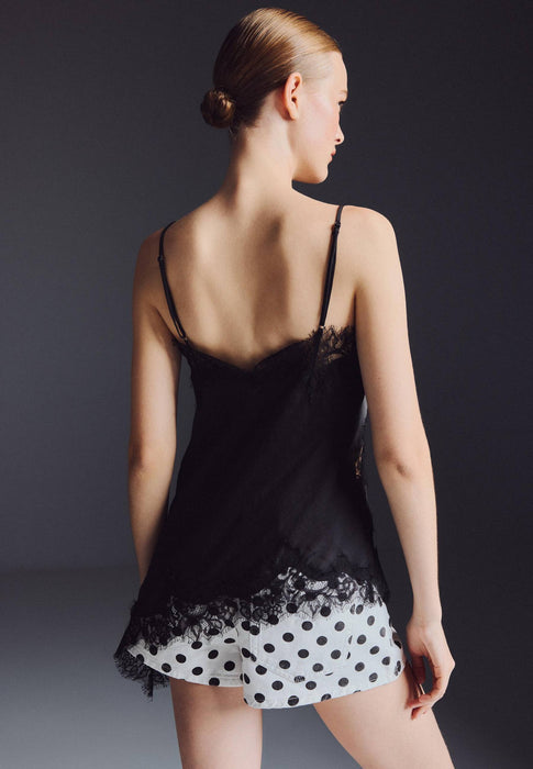 Stradivarius Siyah Kadın Dantelli Bluz XS