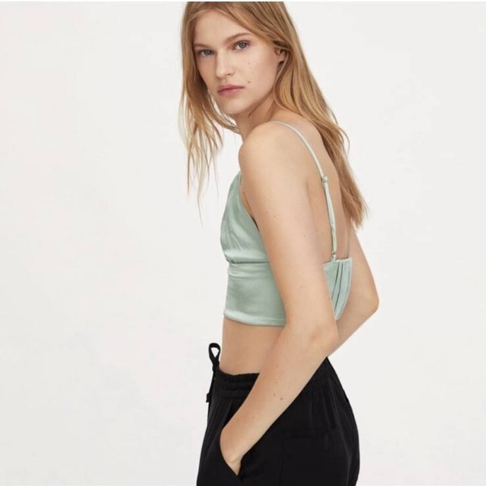Zara Açık Yeşil Kadın Bralet XS