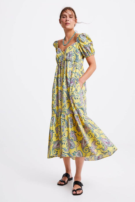 Zara Çok Renkli Kadın Elbise S