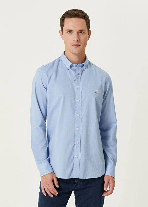 Beymen Club Mavi Slim Fit Erkek Gömlek S