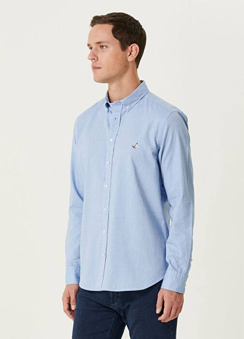 Beymen Club Mavi Slim Fit Erkek Gömlek S