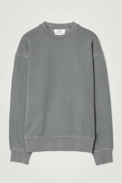 COS Gri Oversize Erkek Sweatshirt XS