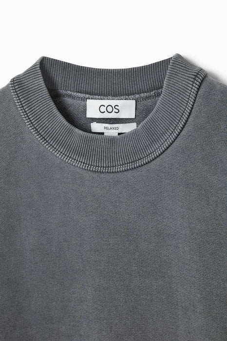 COS Gri Oversize Erkek Sweatshirt XS