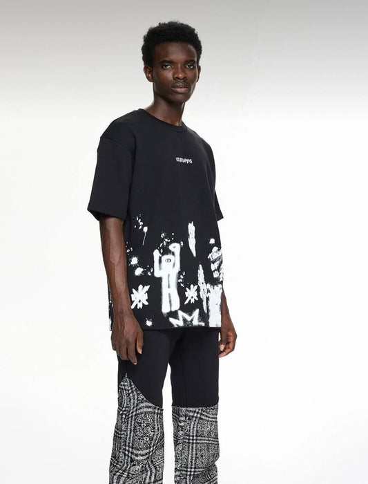 Les Benjamins Siyah Oversize Erkek Tshirt S