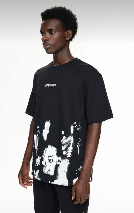 Les Benjamins Siyah Oversize Erkek Tshirt S