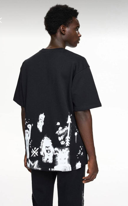 Les Benjamins Siyah Oversize Erkek Tshirt S