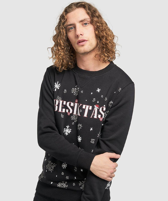 Beşiktaş Siyah Erkek Yılbaşı Sweatshirt M