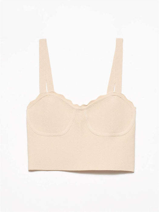 Dilvin Ekru Kadın Askılı Büstiyer Standart
