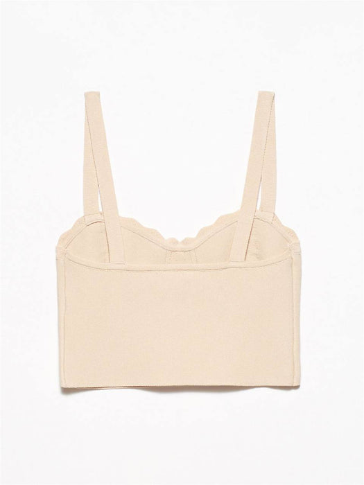 Dilvin Ekru Kadın Askılı Büstiyer Standart