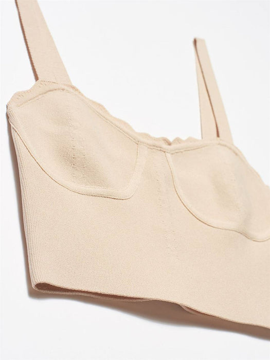 Dilvin Ekru Kadın Askılı Büstiyer Standart