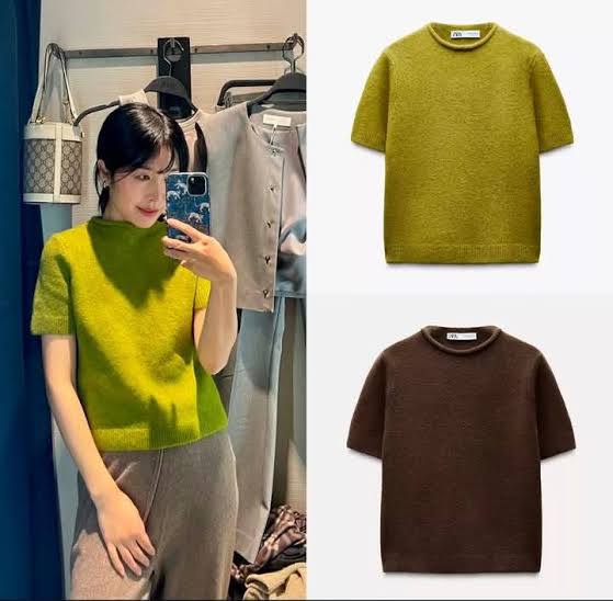 Zara Yeşil Kadın Kazak S