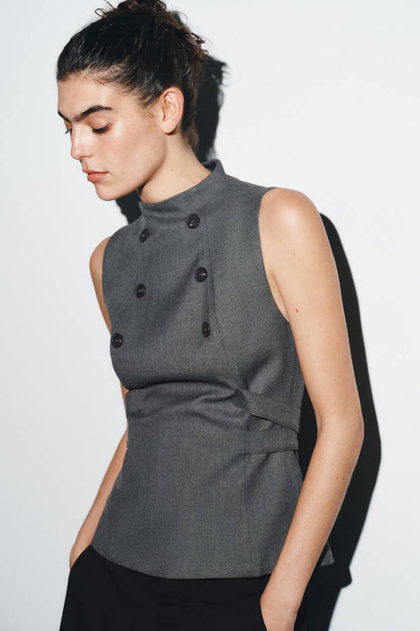 Zara Antrasit Kadın Bluz M