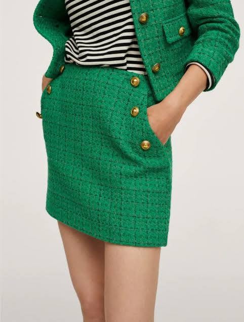 Mango Yeşil Kadın Etek XS