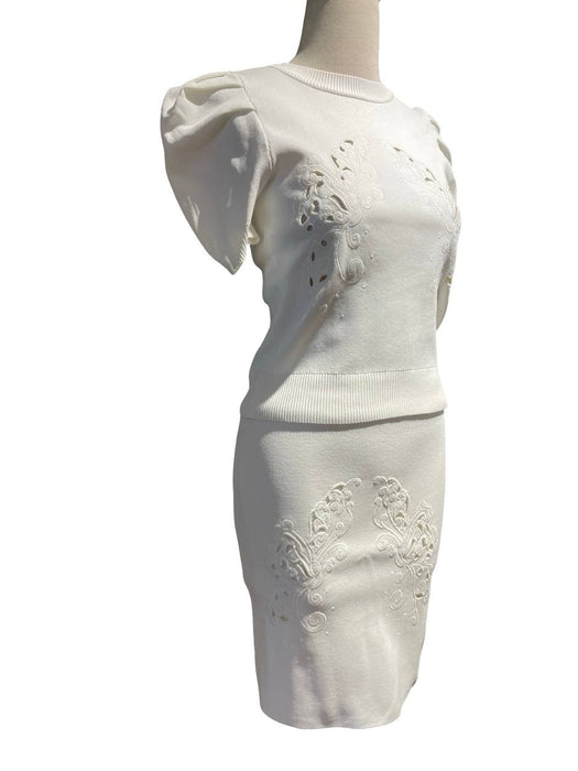 Joinus Beyaz Kadın Triko Etek S/M