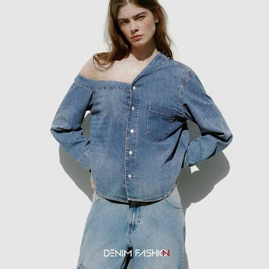 Zara Mavi Kadın Gömlek S