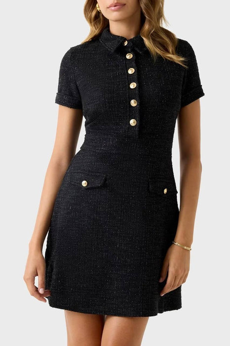 Guess Siyah Kadın Tüvit Elbise XS