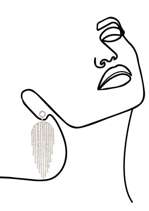 Mirela Cerica Taşlı Kadın Küpe