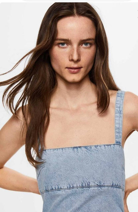 Mango Mavi Kadın Elbise XS