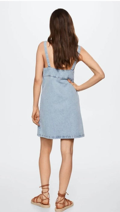 Mango Mavi Kadın Elbise XS