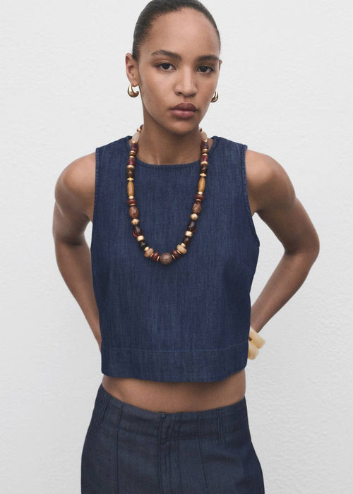 Mango Mavi Kadın Bluz S