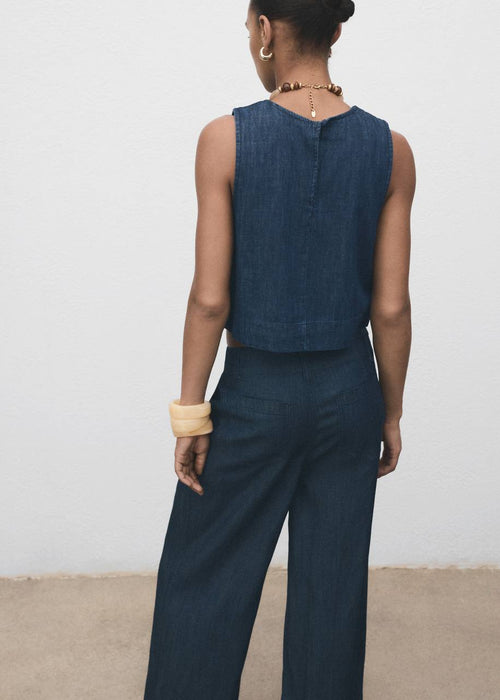 Mango Mavi Kadın Bluz S