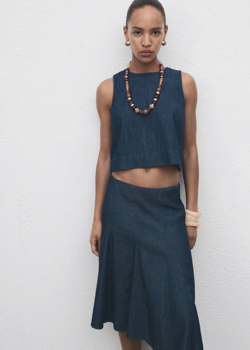 Mango Mavi Kadın Bluz S