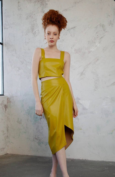 Minimalist Yeşil Kadın Etek XS