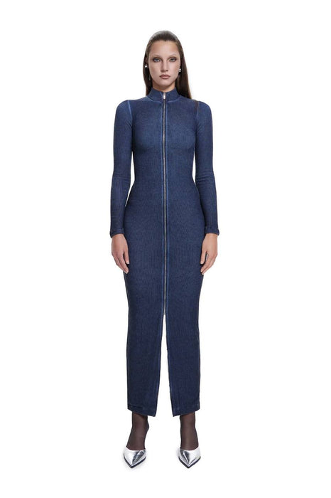 Khela The Label  Indigo Kadın Fermuarlı Elbise XS