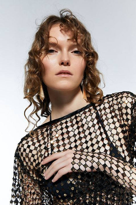 Lamperos Siyah Kadın Elbise Standart