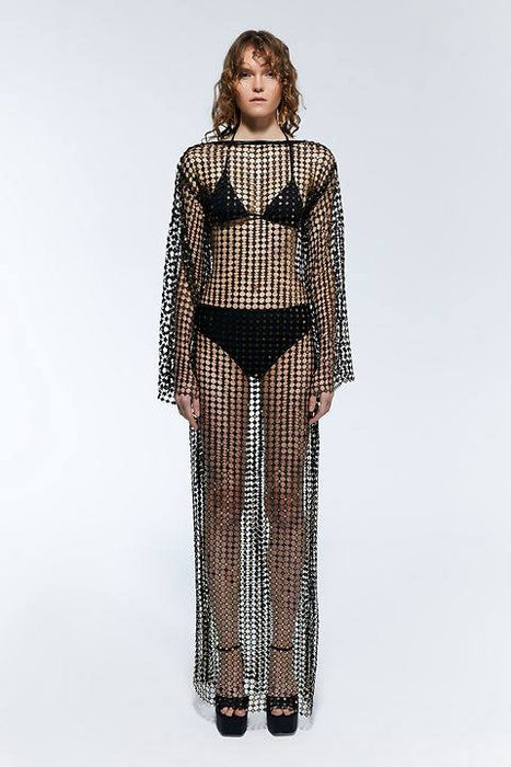 Lamperos Siyah Kadın Elbise Standart