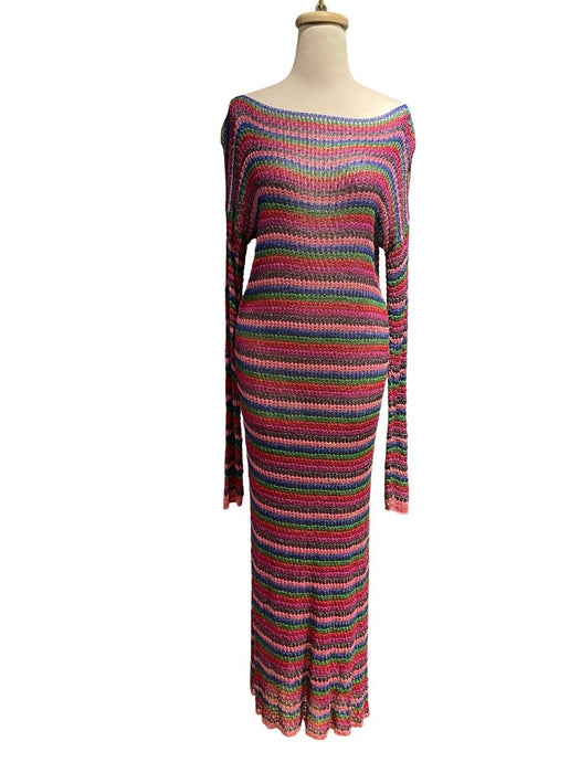 Zara Çok Renkli Kadın Örgü Elbise S