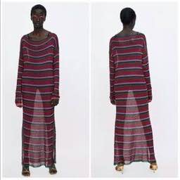 Zara Çok Renkli Kadın Örgü Elbise S