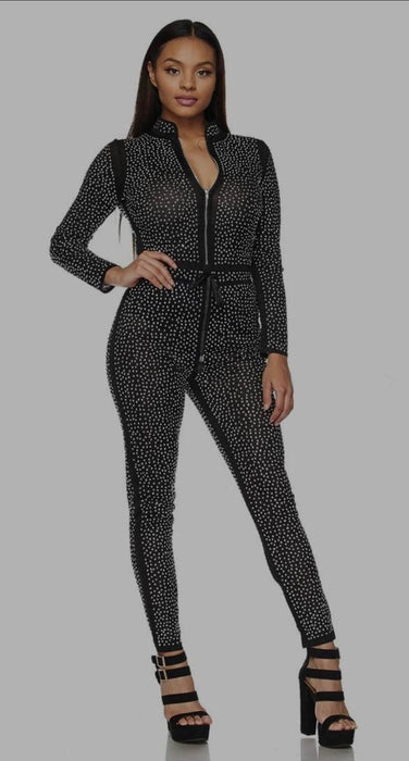 San Joy Siyah Kadın Tulum S