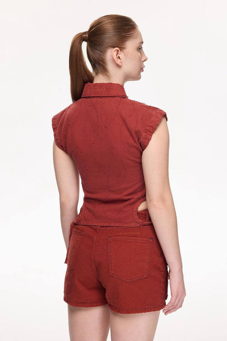 Les Benjamins Bordo Kadın Yelek M